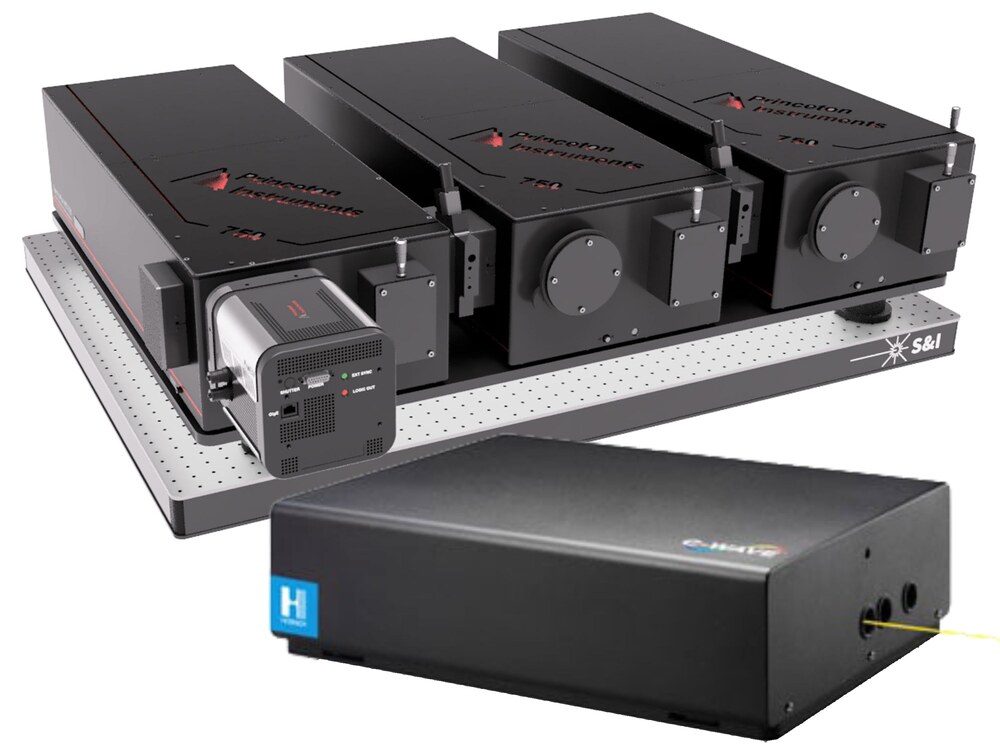 The combination of the TriVista spectrometer with the C-WAVE is a powerful and flexible solution for resonant spectroscopy methods. The combination of the TriVista spectrometer with the C-WAVE is a powerful and flexible solution for resonant spectroscopy methods.